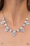 Prismatic Proposal - White Necklace - Paparazzi Accessories Necklace Bedazzle Me Pretty Mobile Fashion Boutique