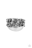 Prismatically Motley - Silver Ring - Paparazzi Accessories Ring Bedazzle Me Pretty Mobile Fashion Boutique