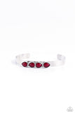 Prismatically Petite - Red Bracelet - Paparazzi Accessories Bracelet Bedazzle Me Pretty Mobile Fashion Boutique
