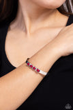 Prismatically Petite - Red Bracelet - Paparazzi Accessories Bracelet Bedazzle Me Pretty Mobile Fashion Boutique