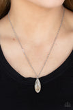 Prismatically Polished - White Necklace - Paparazzi Accessories Necklace Bedazzle Me Pretty Mobile Fashion Boutique