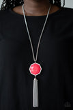 Prismatically Polygon - Pink Necklace - Paparazzi Accessories Necklace Bedazzle Me Pretty Mobile Fashion Boutique