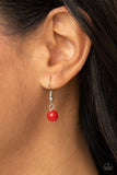 Prismatically POP-tastic - Red Necklace - Paparazzi Accessories Necklace FS-Bedazzle Me Pretty Mobile Fashion Boutique
