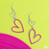 Pristine Pizzazz - Pink Earrings - Paparazzi Accessories Earrings Bedazzle Me Pretty Mobile Fashion Boutique