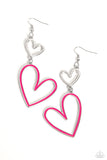Pristine Pizzazz - Pink Earrings - Paparazzi Accessories Earrings Bedazzle Me Pretty Mobile Fashion Boutique