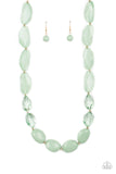 Private Paradise - Green Necklace - Paparazzi Accessories Necklace Bedazzle Me Pretty Mobile Fashion Boutique