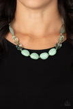 Private Paradise - Green Necklace - Paparazzi Accessories Necklace Bedazzle Me Pretty Mobile Fashion Boutique