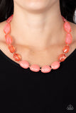 Private Paradise - Orange Necklace - Paparazzi Accessories Necklace Bedazzle Me Pretty Mobile Fashion Boutique