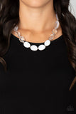 Private Paradise - White Necklace - Paparazzi Accessories Necklace Bedazzle Me Pretty Mobile Fashion Boutique