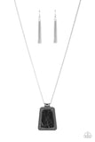 Private Plateau - Black Necklace - Paparazzi Accessories Necklace Bedazzle Me Pretty Mobile Fashion Boutique