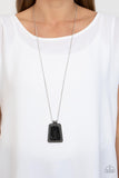 Private Plateau - Black Necklace - Paparazzi Accessories Necklace Bedazzle Me Pretty Mobile Fashion Boutique