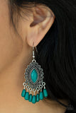 Private Villa - Green Earrings - Paparazzi Accessories Earrings Bedazzle Me Pretty Mobile Fashion Boutique