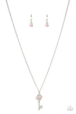 Prized Key Player - Pink Necklace - Paparazzi Accessories Necklace Bedazzle Me Pretty Mobile Fashion Boutique