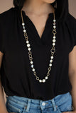 Prized Pearls - Gold Necklace - Paparazzi Accessories Necklace Bedazzle Me Pretty Mobile Fashion Boutique