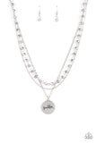 Promoted to Grandma - Silver Necklace - Paparazzi Accessories Necklace Bedazzle Me Pretty Mobile Fashion Boutique