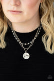 Promoted to Grandma - Silver Necklace - Paparazzi Accessories Necklace Bedazzle Me Pretty Mobile Fashion Boutique