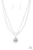 Promoted to Grandma - White Necklace - Paparazzi Accessories Necklace Bedazzle Me Pretty Mobile Fashion Boutique