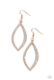 Prosperous Prospects - Copper Earrings - Paparazzi Accessories Earrings Bedazzle Me Pretty Mobile Fashion Boutique