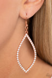 Prosperous Prospects - Copper Earrings - Paparazzi Accessories Earrings Bedazzle Me Pretty Mobile Fashion Boutique