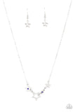 Proudly Patriotic - Blue Necklace - Paparazzi Accessories Necklace Bedazzle Me Pretty Mobile Fashion Boutique