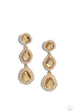 Prove Your ROYALTY - Gold Post Earrings - Paparazzi Accessories Post Earrings Bedazzle Me Pretty Mobile Fashion Boutique