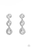 Prove Your ROYALTY - White Post Earrings - Paparazzi Accessories Post Earrings Bedazzle Me Pretty Mobile Fashion Boutique