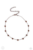 Public Display of Affection - Copper Necklace - Paparazzi Accessories Necklace Bedazzle Me Pretty Mobile Fashion Boutique