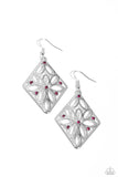 Pumped Up Posies - Pink Earrings - Paparazzi Accessories Earrings Bedazzle Me Pretty Mobile Fashion Boutique