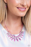 Punk Passion - Pink Necklace - Paparazzi Accessories Necklace Bedazzle Me Pretty Mobile Fashion Boutique