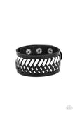 Punk Rocker Road - Black Bracelet - Paparazzi Accessories Bracelet Bedazzle Me Pretty Mobile Fashion Boutique