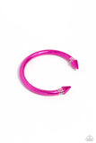 Punky Plot Twist - Pink Bracelet - Paparazzi Accessories Bracelet Bedazzle Me Pretty Mobile Fashion Boutique