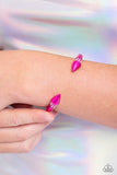 Punky Plot Twist - Pink Bracelet - Paparazzi Accessories Bracelet Bedazzle Me Pretty Mobile Fashion Boutique