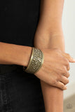 Purely Prairie - Brass Bracelet - Paparazzi Accessories Bracelet Bedazzle Me Pretty Mobile Fashion Boutique
