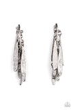 Pursuing The Plumes - Black Post Earrings - Paparazzi Accessories Post Earrings Bedazzle Me Pretty Mobile Fashion Boutique