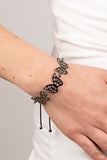 Put a WING on It - Black Bracelet - Paparazzi Accessories Bracelet Bedazzle Me Pretty Mobile Fashion Boutique