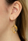 Put It On Ice - Gold Necklace - Paparazzi Accessories Necklace Bedazzle Me Pretty Mobile Fashion Boutique
