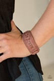 Put On A Brave Face - Brown Bracelet - Paparazzi Accessories Bracelet Bedazzle Me Pretty Mobile Fashion Boutique