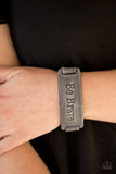 Put On A Brave Face - Silver Bracelet - Paparazzi Accessories Bracelet Bedazzle Me Pretty Mobile Fashion Boutique