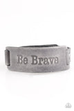 Put On A Brave Face - Silver Bracelet - Paparazzi Accessories Bracelet Bedazzle Me Pretty Mobile Fashion Boutique