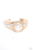 Put On The GLITZ - Gold Bracelet - Paparazzi Accessories Bracelet Bedazzle Me Pretty Mobile Fashion Boutique