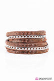 Put On Your Game Face - Brown Bracelet - Paparazzi Accessories Bracelet Bedazzle Me Pretty Mobile Fashion Boutique