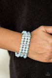 Put On Your GLAM Face - Blue Bracelet - Paparazzi Accessories Bracelet Bedazzle Me Pretty Mobile Fashion Boutique