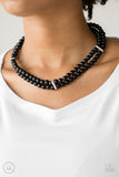 Put On Your Party Dress - Black Necklace - Paparazzi Accessories Necklace Bedazzle Me Pretty Mobile Fashion Boutique