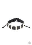 Put Up A Brave FRONTIER - Black Bracelet - Paparazzi Accessories Bracelet Bedazzle Me Pretty Mobile Fashion Boutique