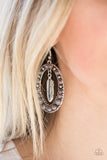 Put Up A FLIGHT - Silver Earrings - Paparazzi Accessories Earrings Bedazzle Me Pretty Mobile Fashion Boutique