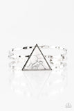 Put Up A FRONTIER - White Bracelet - Paparazzi Accessories Bracelet Bedazzle Me Pretty Mobile Fashion Boutique