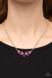 Pyramid Prowl - Pink Necklace - Paparazzi Accessories Necklace Bedazzle Me Pretty Mobile Fashion Boutique