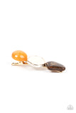Quarry Couture - Orange Hair Clip - Paparazzi Accessories Hair Clip Bedazzle Me Pretty Mobile Fashion Boutique