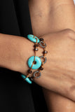 Quarry Quandary - Blue Bracelet - Paparazzi Accessories Bracelet Bedazzle Me Pretty Mobile Fashion Boutique