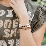 Quarry Quandary - White Bracelet - Paparazzi Accessories Bracelet Bedazzle Me Pretty Mobile Fashion Boutique